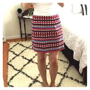 J. Crew Factory Red Skirt