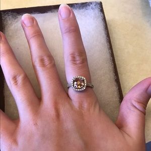 Silver and Topaz Stone Ring