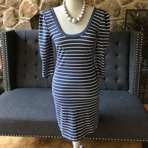 Billabong navy white striped dress