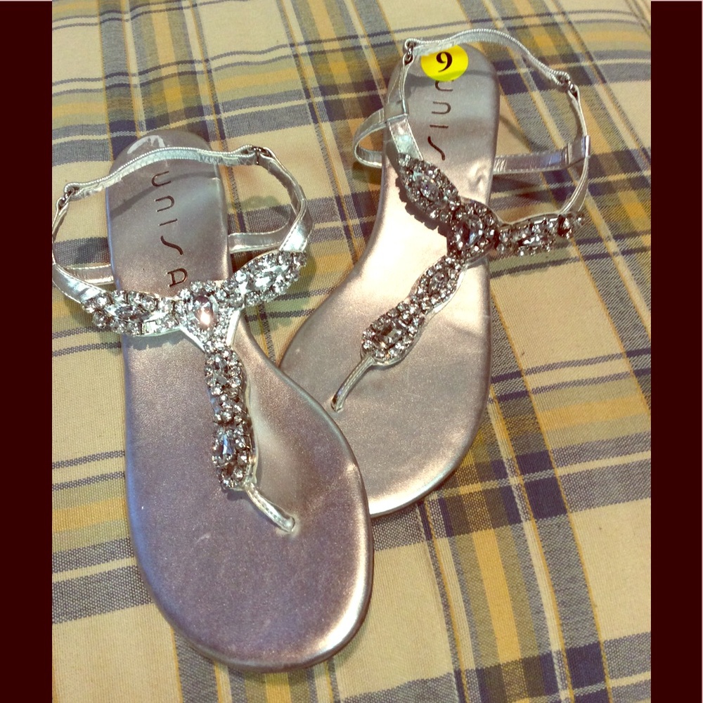 Silver bling rhinestone sandals