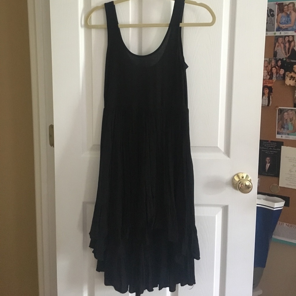 Black high/low dress