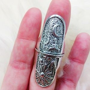 5.5/6 Desert Scene Sun and Moon Gypsy Ring Hippy