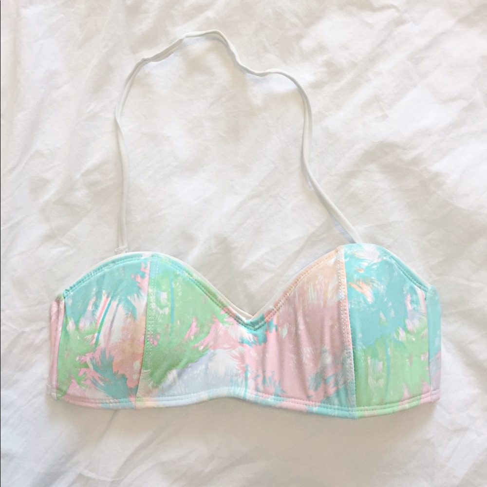 Forever 21 swim suit top, pastel pattern