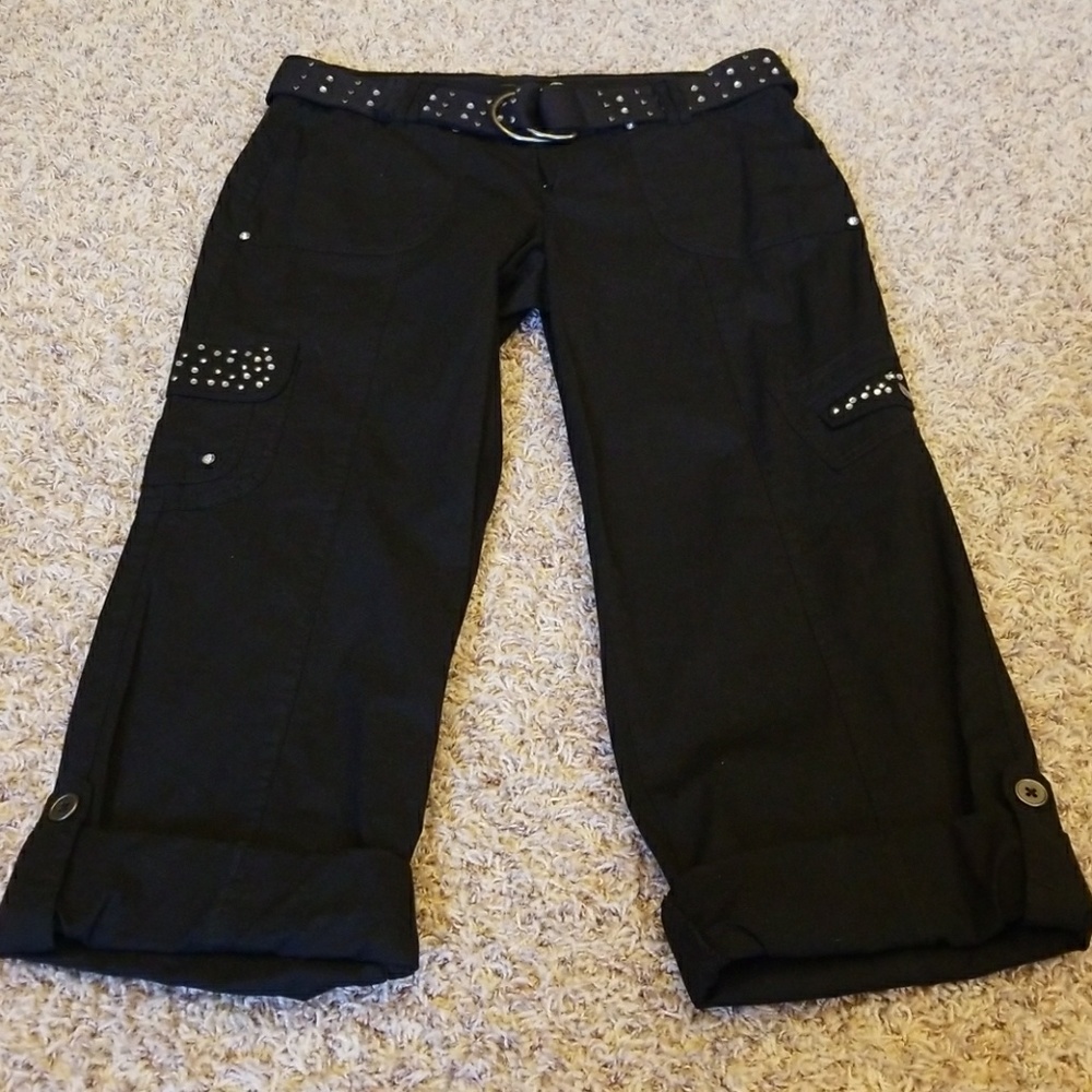 NWOT Black embellished pants