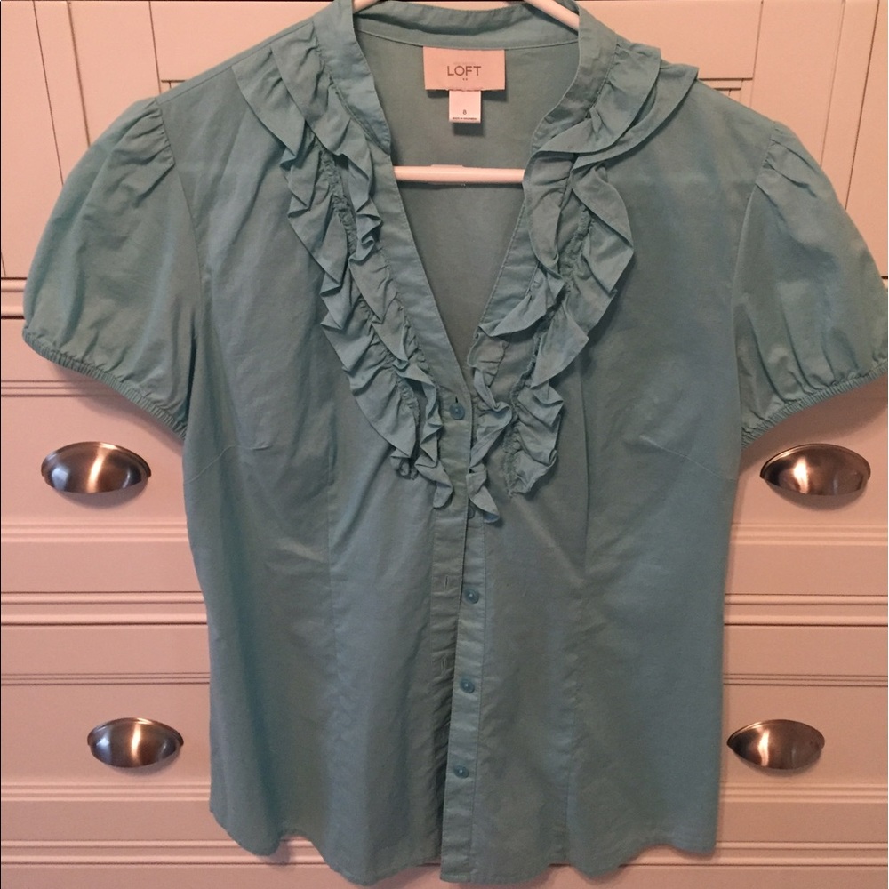 Loft button down top