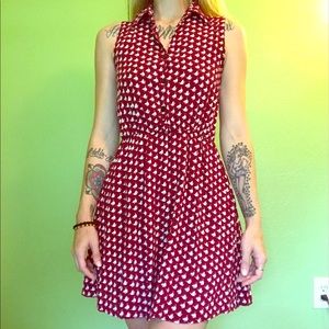 Red dove dress