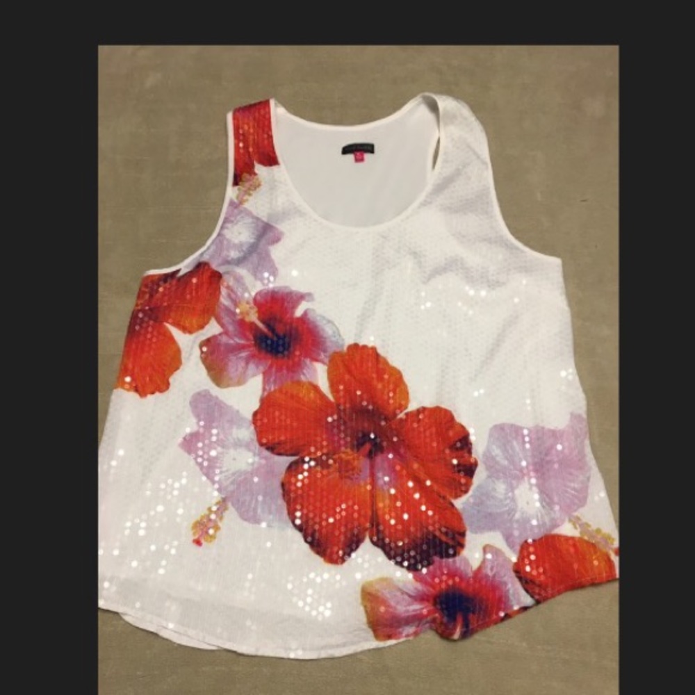 Vince Camuto XL sequin tank never worn