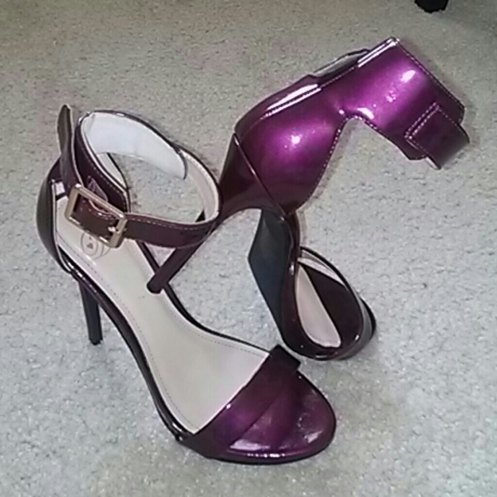 Sexy Burgundy Stilettos with Ankle Strap
