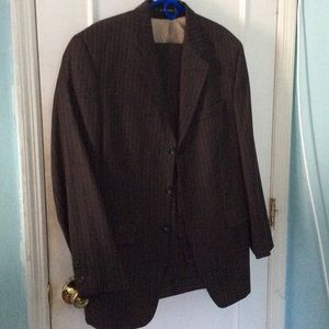 Retro brown pin stripe suit