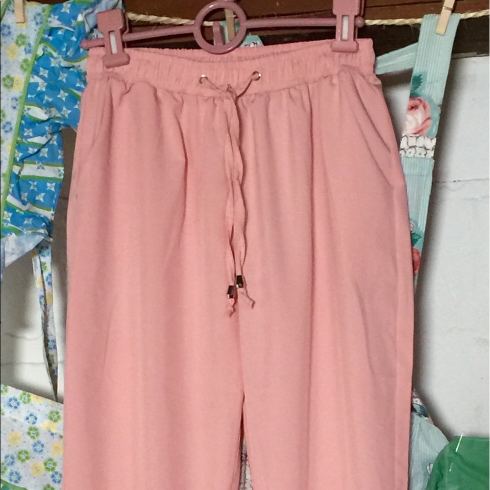 Perfect Pink Pants w/Elasticized Band at ankle~S-M
