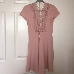 Blush Lace Detail Dress