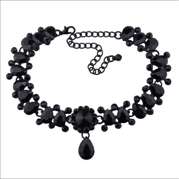 New Black Crystal Fashion Choker - Picture 1 of 2