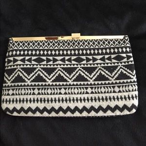 J. Crew Factory Tribal Print Clutch