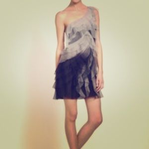 BCBG Max Azria tiered tulle ombré cocktail dress