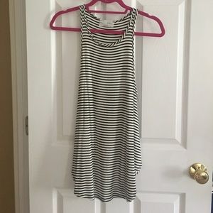 Black/white striped top