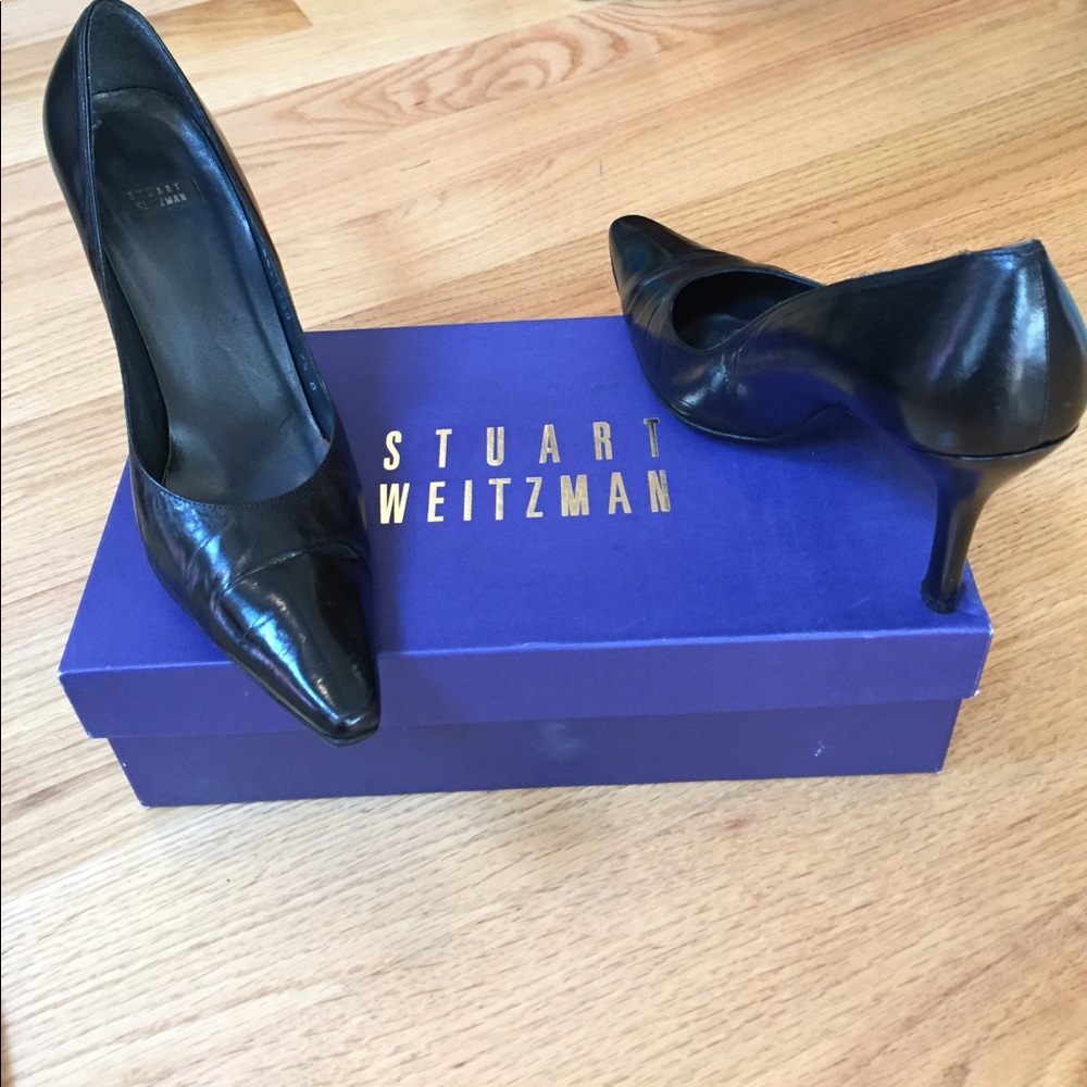 Stuart Weitzman black leather heels!