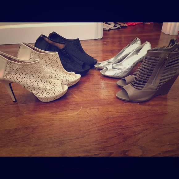 3 pairs of heels and one pair of wedges - Picture 2 of 4