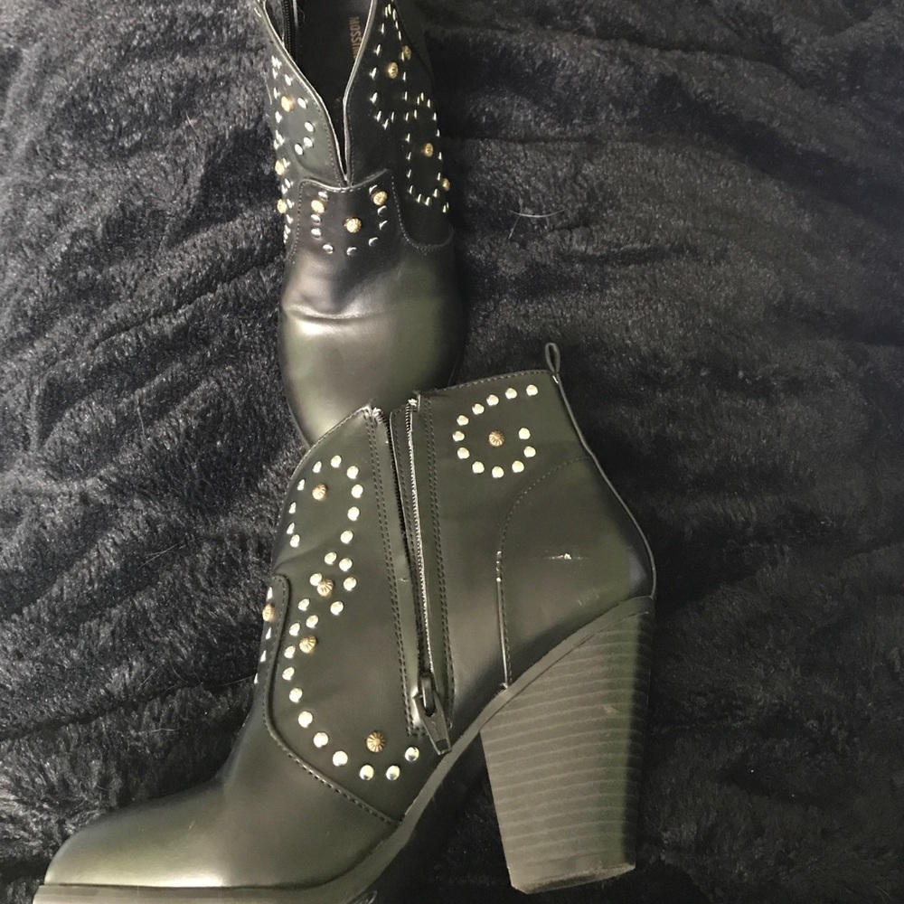 Glam cowgirl ankle boots