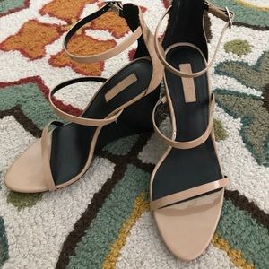Forever 21 Nude Patent Wedges