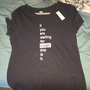 Old navy graphic tee. NWT. Size Large