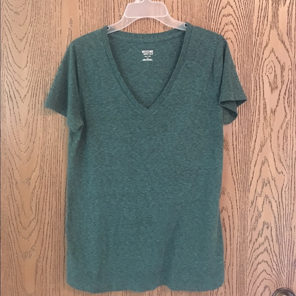 Green V-neck