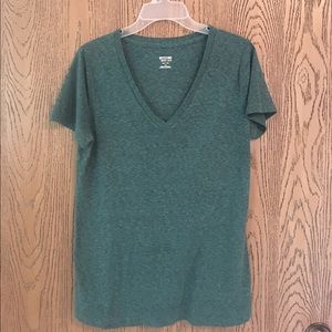 Green V-neck