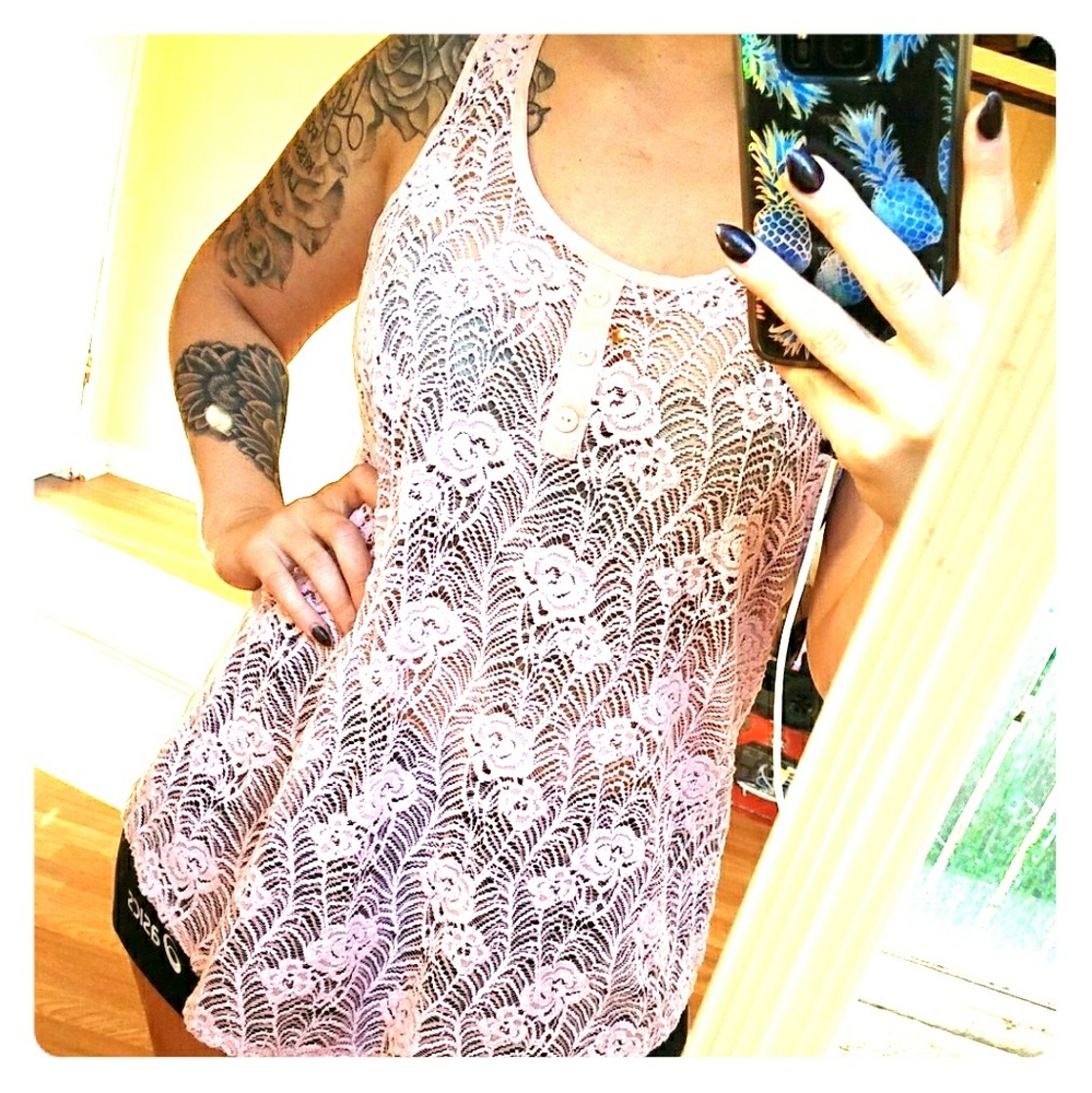 Rose lace shirt