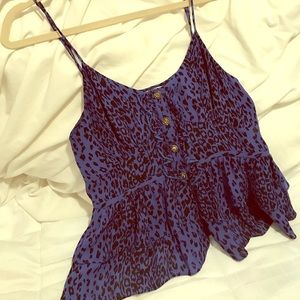 Parker animal print blouse size XS