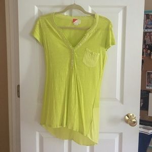 Bright yellow/green high low top