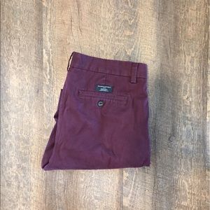 Maroon Fulton Fit chino- Banana Republic