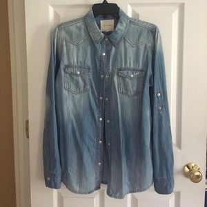Denim button up
