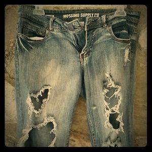Distressed jeans