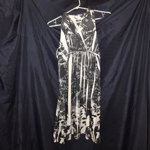 Polyester black/gray/white dress