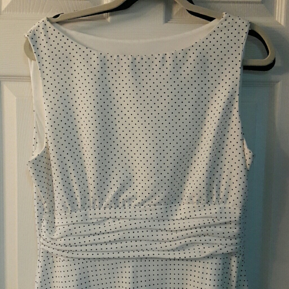 Polka Dot Dress cream with black polka dot