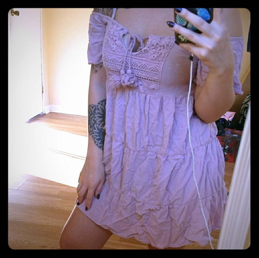 Pink boho dress