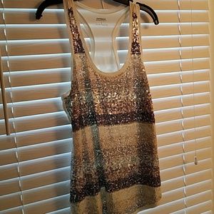 Express Sequin racerback tunic