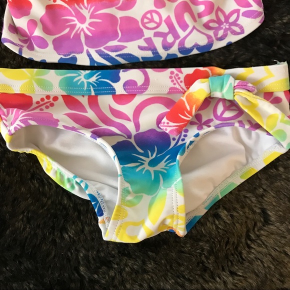 Castaways Rainbow Ombré Floral Tankini Swimsuit- 4 - Picture 2 of 6