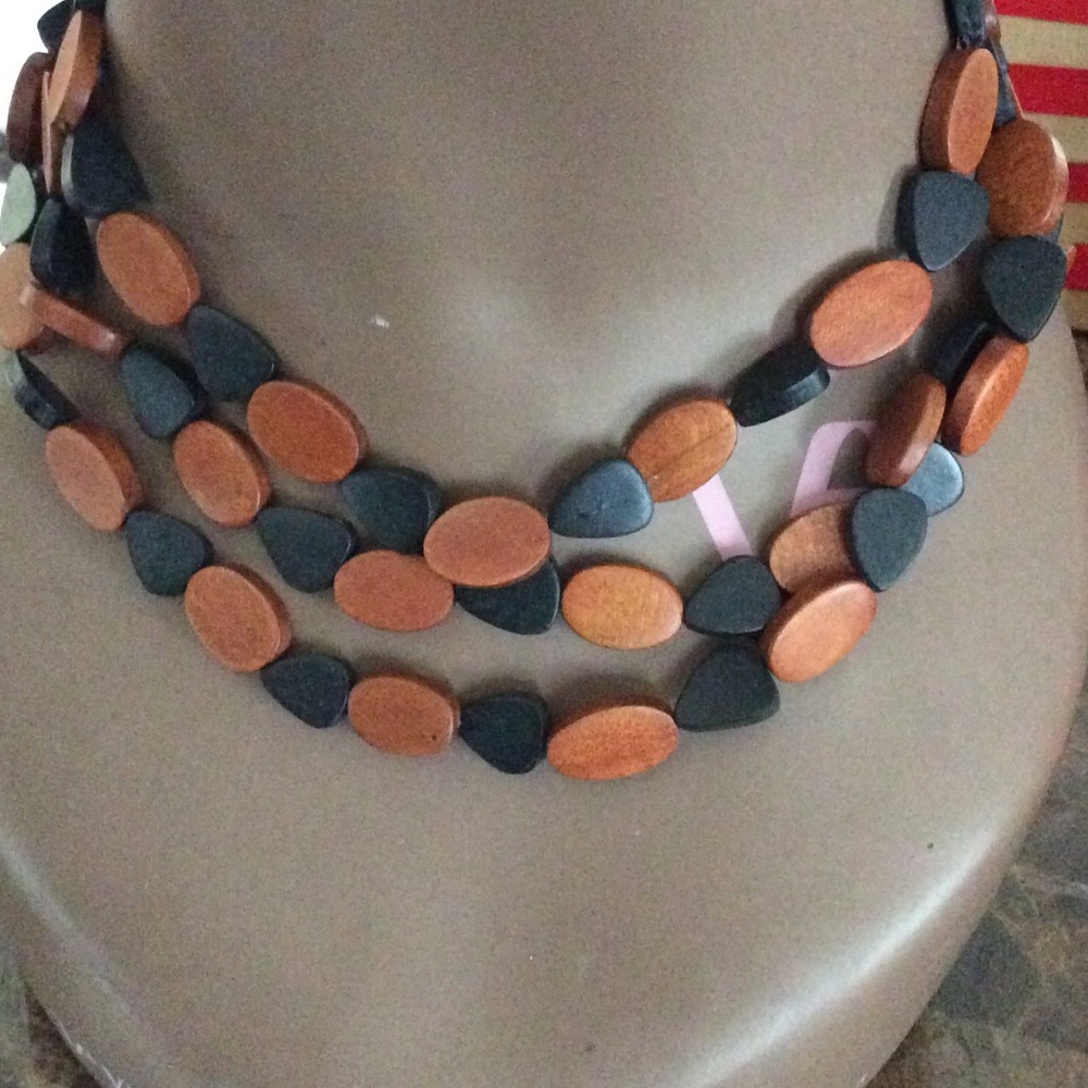 Carved Wooden Necklace