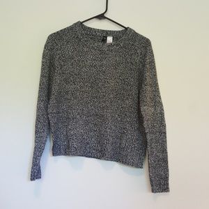 Black and white speckled sweater