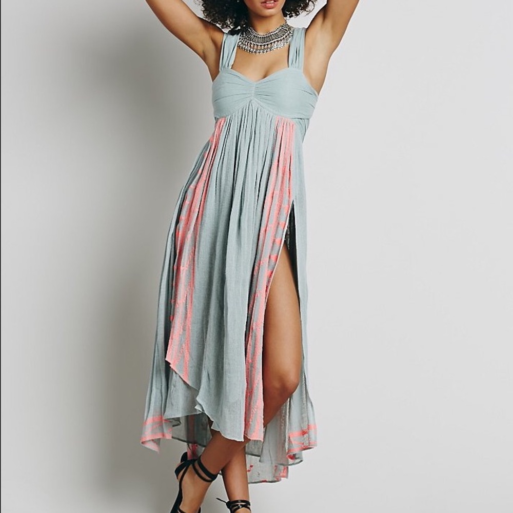 Grey flowy whimsical dress