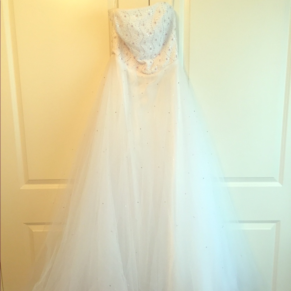 White Mori Lee Prom Dress