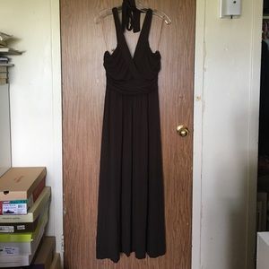 The Limited Chocolate halter maxi dress