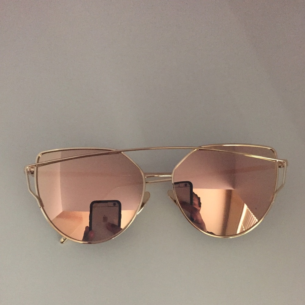 NEW Mirrored Cat Eye Aviator Sunglasses