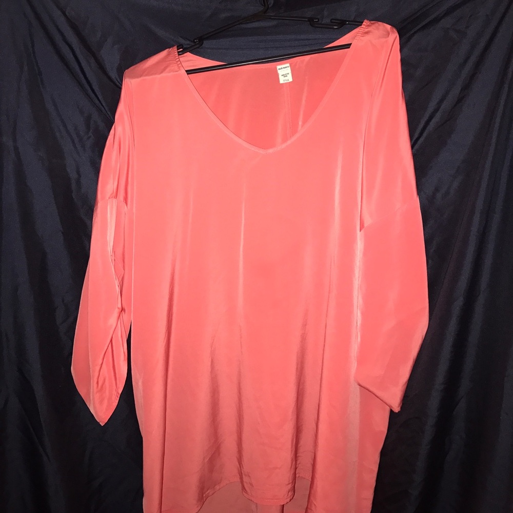Salmon polyester shirt