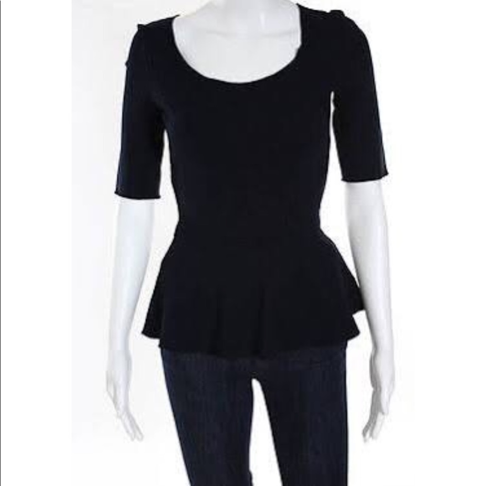 Black Peplum Top