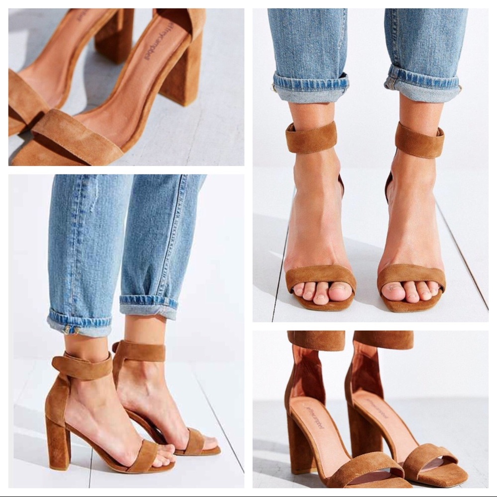 Jeffrey Campbell Tan Suede Holley Heels / Sandals - Picture 3 of 7