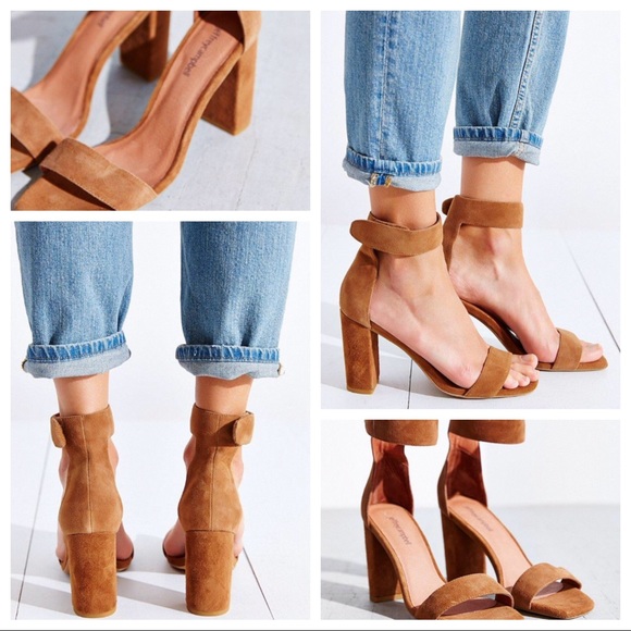 Jeffrey Campbell Shoes - Jeffrey Campbell Tan Suede Holley Heels / Sandals
