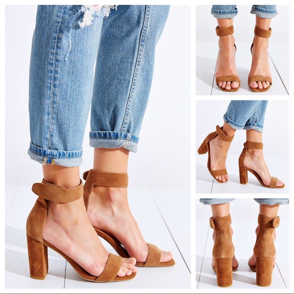 Jeffrey Campbell Tan Suede Holley Heels / Sandals - Picture 2 of 7