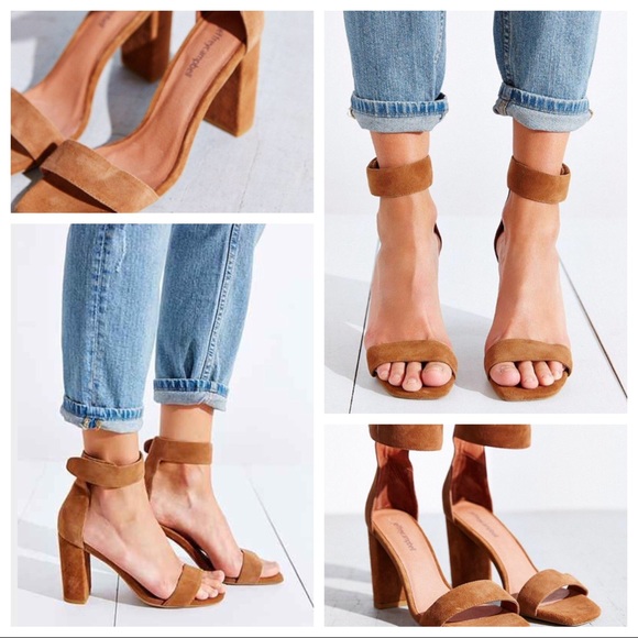 Jeffrey Campbell Tan Suede Holley Heels / Sandals - Picture 3 of 7