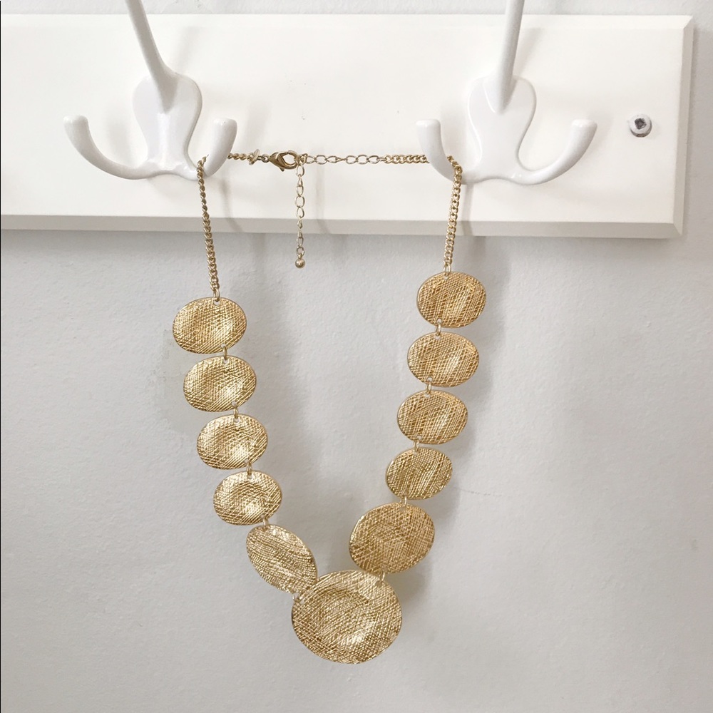 Gold tone statement necklace